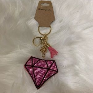Diamond puffy keychain
